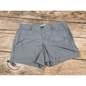 Canyon River Blues Sz 14 Cotton Chino Shorts Stretch Gray Flap Pocket 4.5" EUC